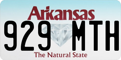 AR license plate 929MTH