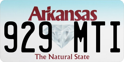 AR license plate 929MTI