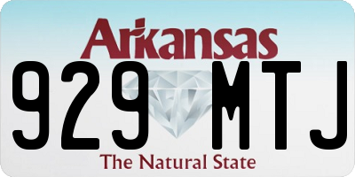 AR license plate 929MTJ