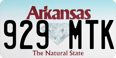 AR license plate 929MTK