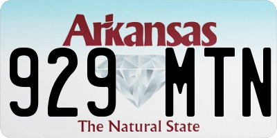 AR license plate 929MTN