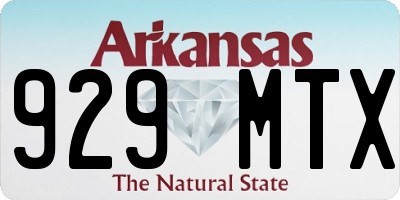 AR license plate 929MTX