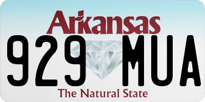 AR license plate 929MUA