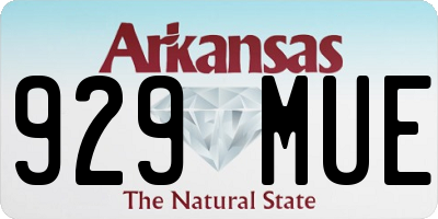AR license plate 929MUE