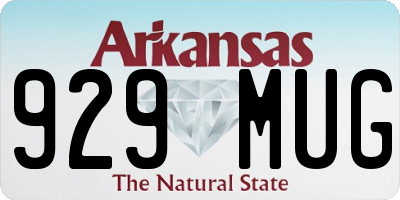 AR license plate 929MUG