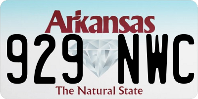 AR license plate 929NWC