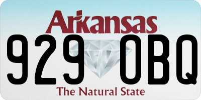 AR license plate 929OBQ