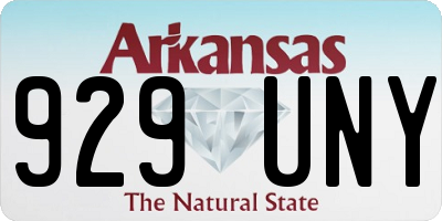 AR license plate 929UNY