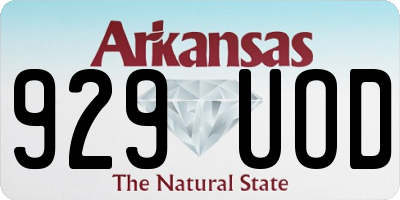 AR license plate 929UOD
