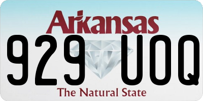 AR license plate 929UOQ