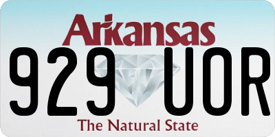 AR license plate 929UOR