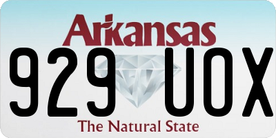 AR license plate 929UOX