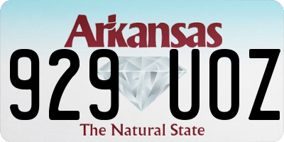 AR license plate 929UOZ