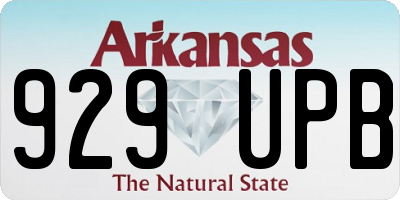AR license plate 929UPB