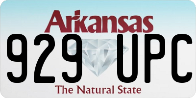 AR license plate 929UPC