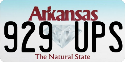 AR license plate 929UPS