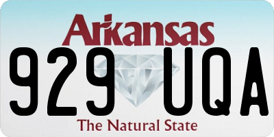 AR license plate 929UQA