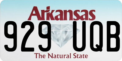 AR license plate 929UQB
