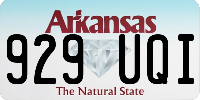 AR license plate 929UQI