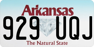 AR license plate 929UQJ