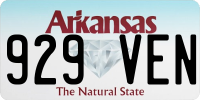 AR license plate 929VEN