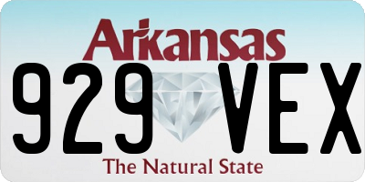 AR license plate 929VEX