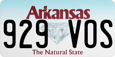 AR license plate 929VOS