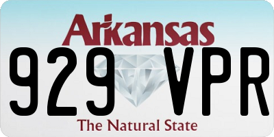 AR license plate 929VPR