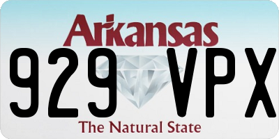 AR license plate 929VPX