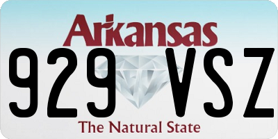 AR license plate 929VSZ