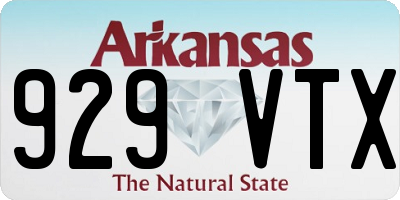 AR license plate 929VTX