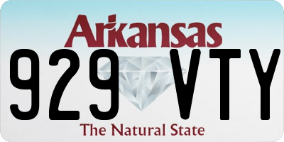 AR license plate 929VTY
