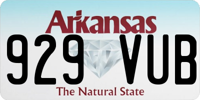 AR license plate 929VUB