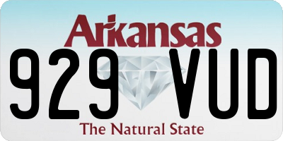 AR license plate 929VUD