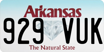 AR license plate 929VUK