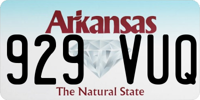 AR license plate 929VUQ