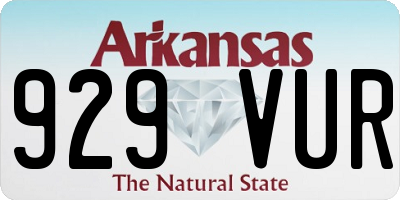 AR license plate 929VUR