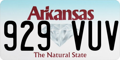 AR license plate 929VUV