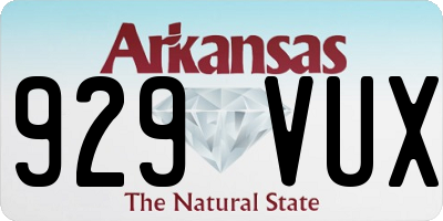 AR license plate 929VUX