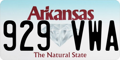 AR license plate 929VWA