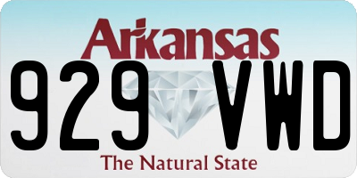 AR license plate 929VWD