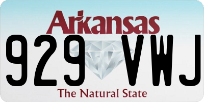 AR license plate 929VWJ