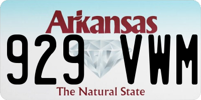 AR license plate 929VWM