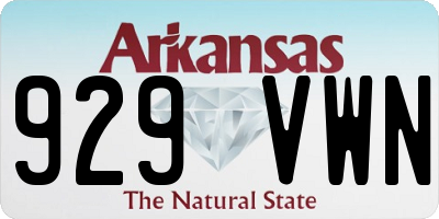 AR license plate 929VWN
