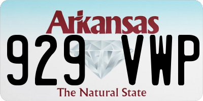 AR license plate 929VWP