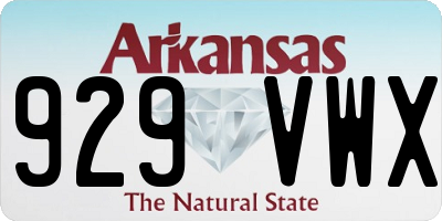 AR license plate 929VWX