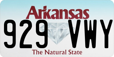 AR license plate 929VWY