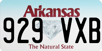 AR license plate 929VXB