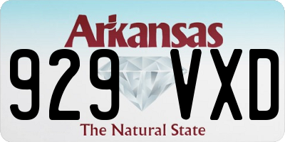 AR license plate 929VXD