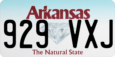AR license plate 929VXJ